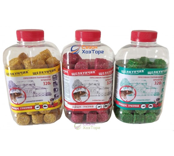 Лускунчик Брикети парафінові 320г з ароматом (сир, карамель, арахіс)